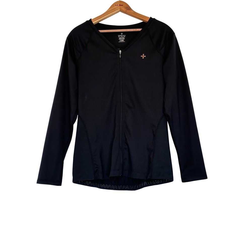 Tommie Copper Womens XL Black Full Zip Long Sleeve Compression Shirt Znergy